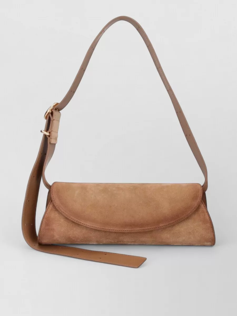 Jil Sander cannolo small leather clutch bag