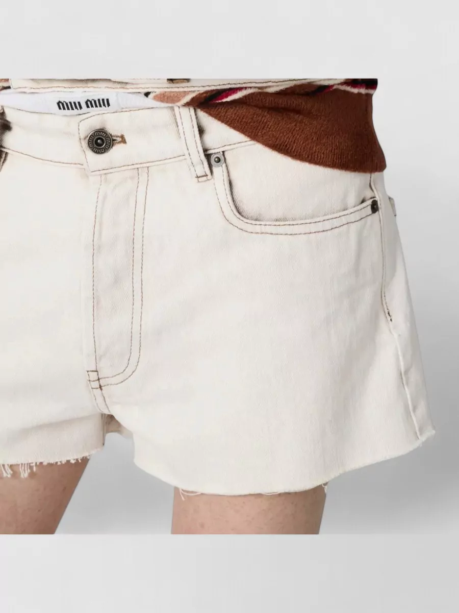 Miu Miu Cotton Short Shorts
