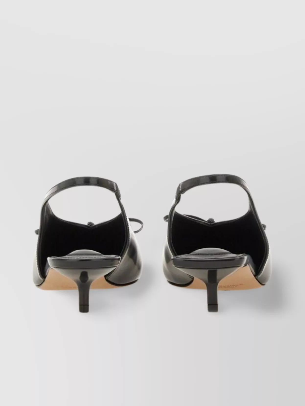 Jacquemus Bow Glossy Kitten Pointed Toe Pumps