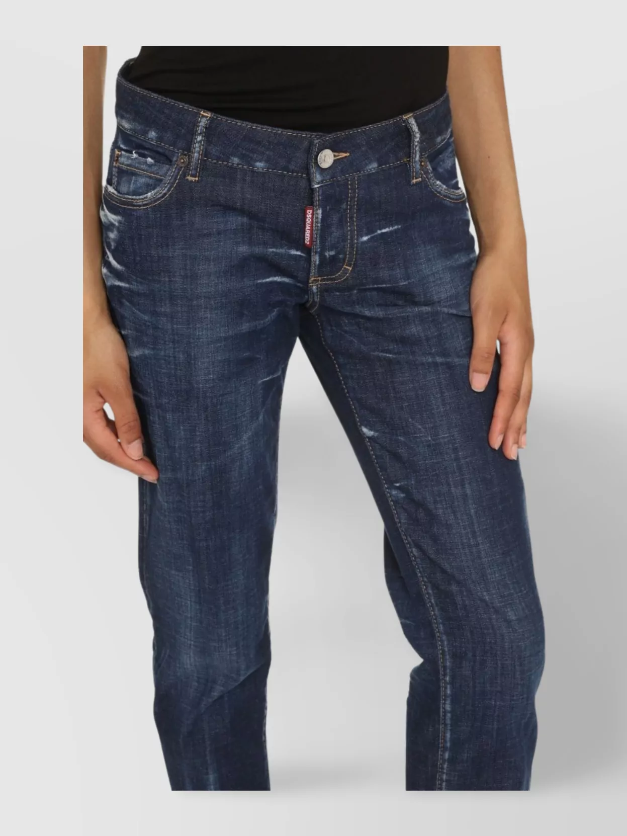 Dsquared2 Boston Basic Wash Straight-leg Jeans In Blue