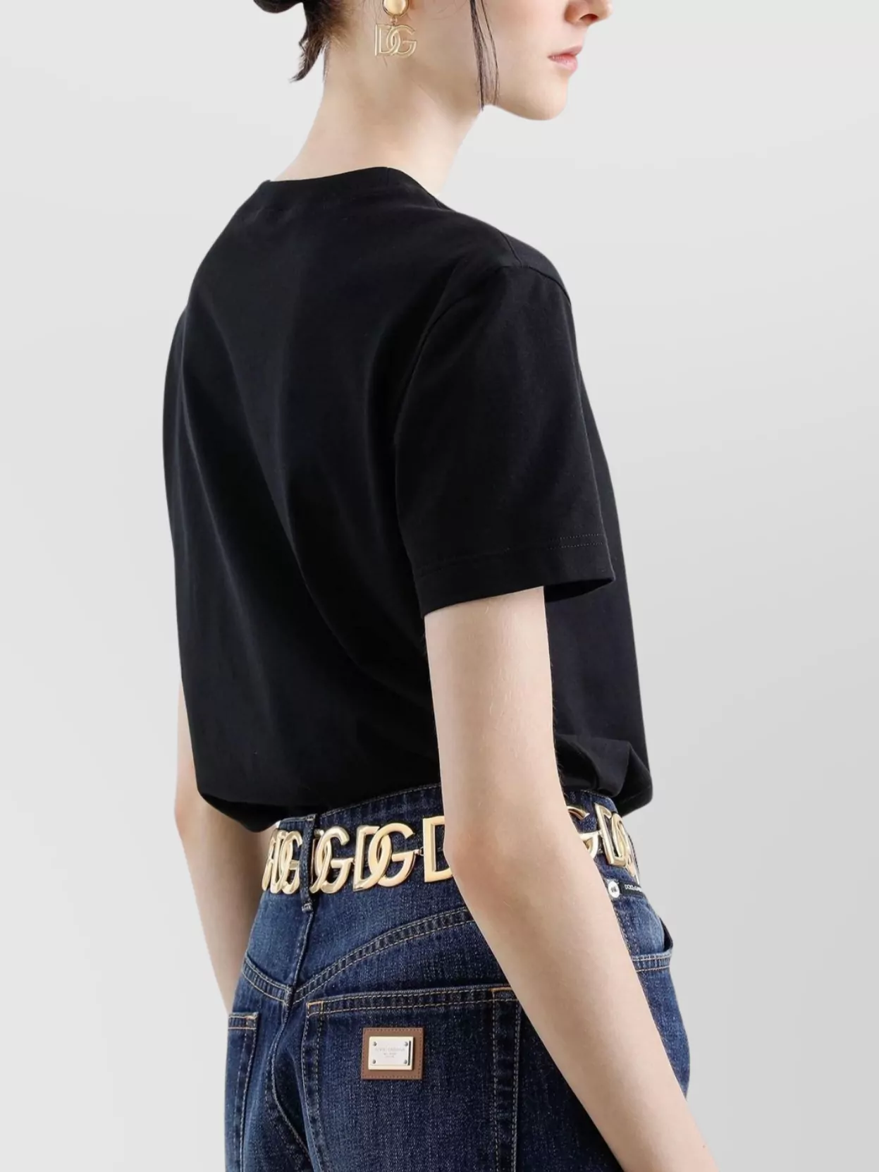 Dolce&Gabbana Ribbed Round Neck Short Sleeve T-Shirt