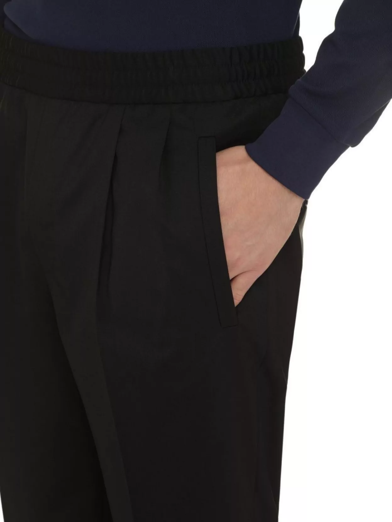 Zegna Elastic Waistband Wool Blend Joggers