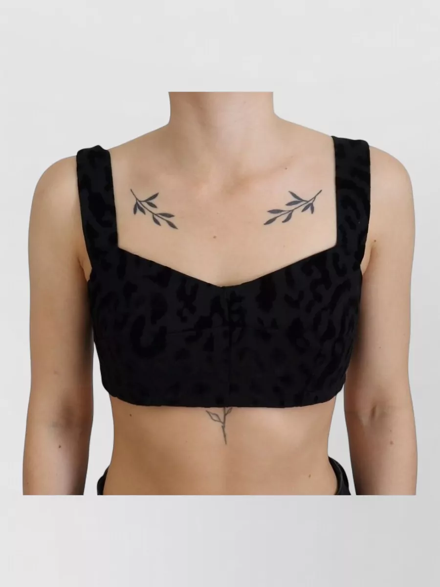Dolce&Gabbana Leopard-Print Cropped Bustier Top