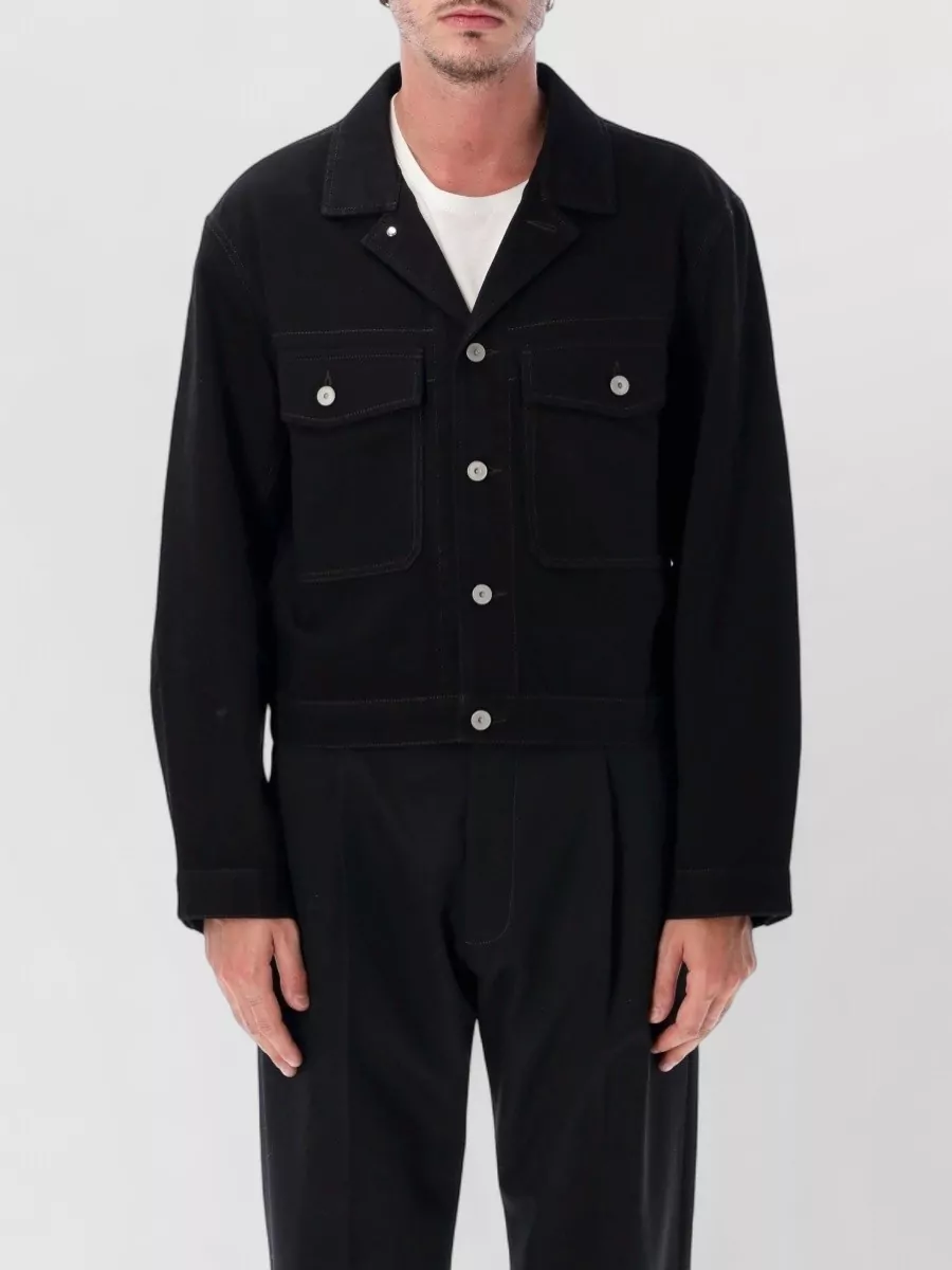 Lemaire denim single breasted coat