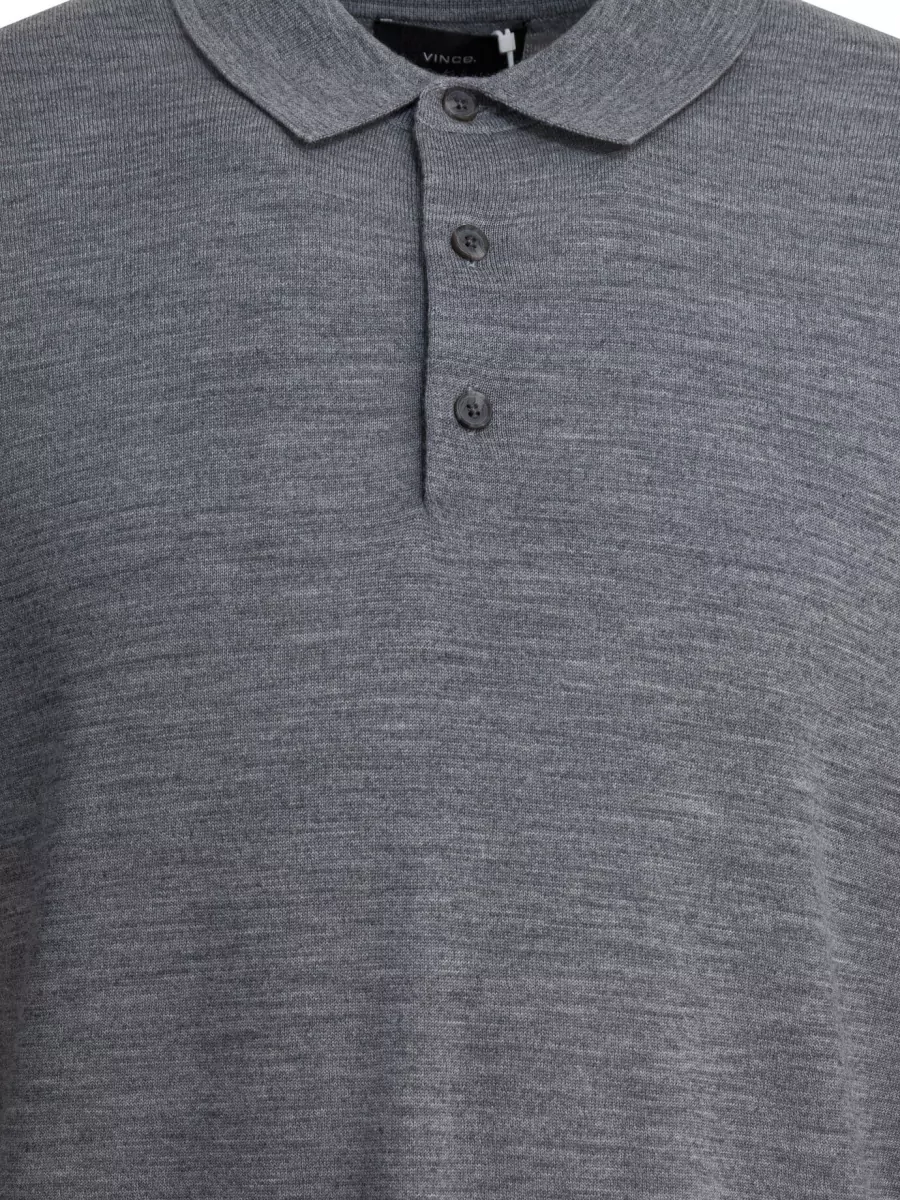 Vince Merino Wool Polo Jumper