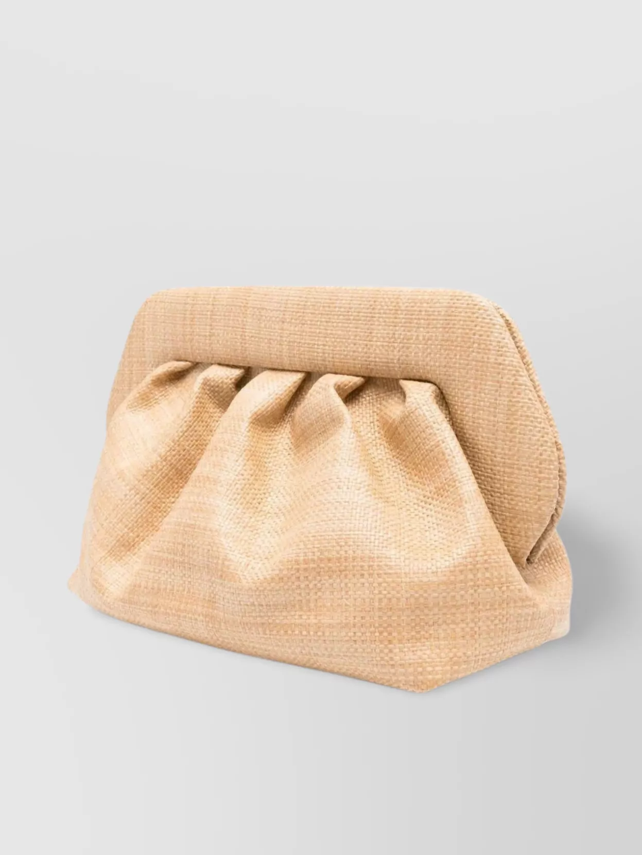 Themoirè Fringe Paper Bios Clutch Bag With Tassel