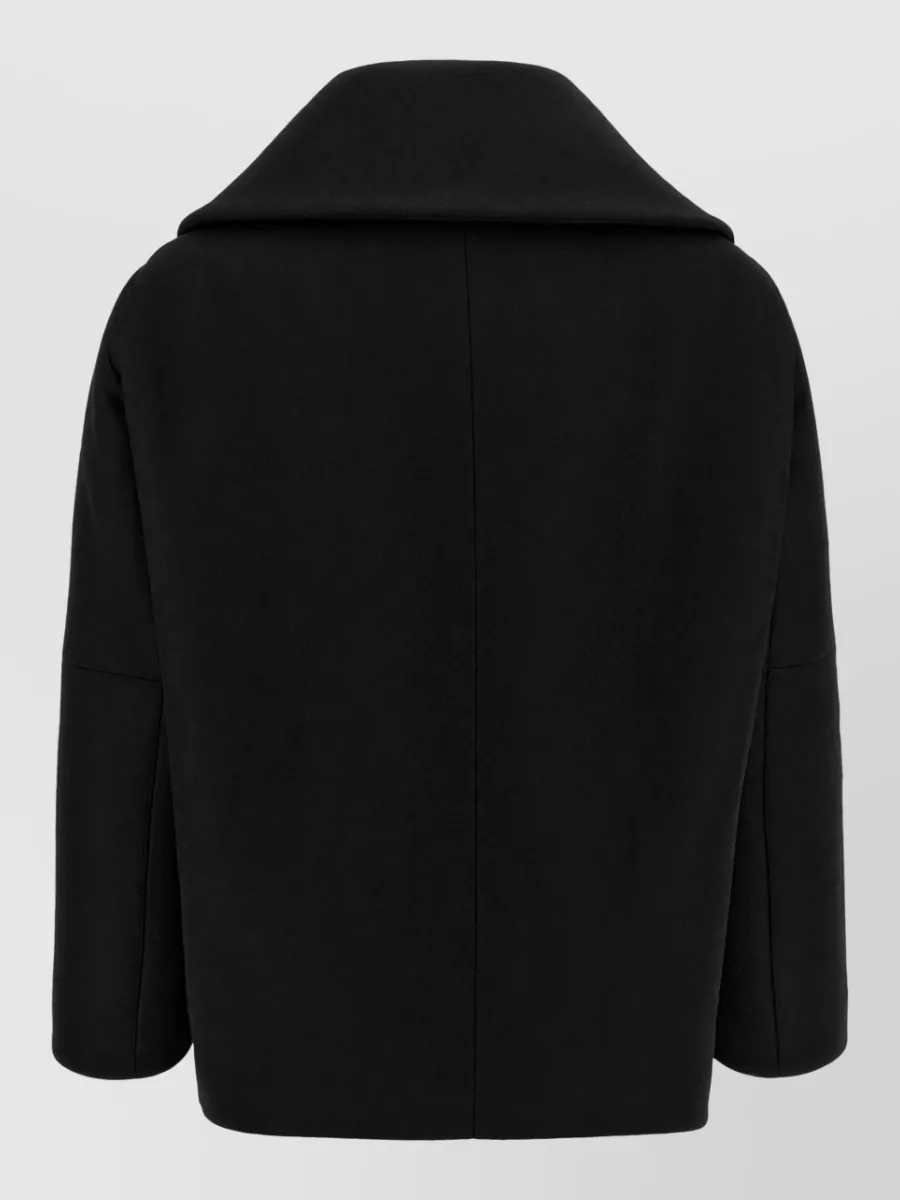 Balenciaga Wool Asymmetric Caban Jacket