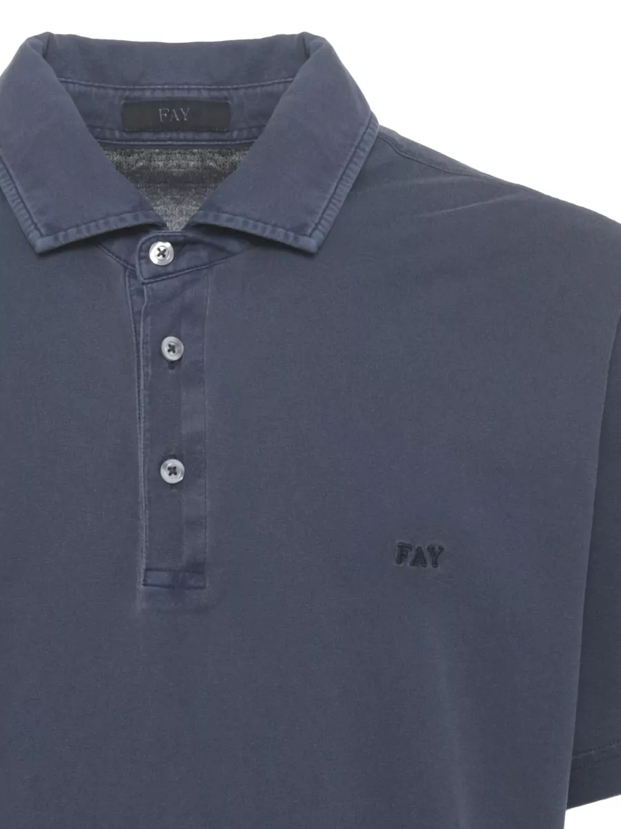 Fay Cotton Short-Sleeve Polo Shirt