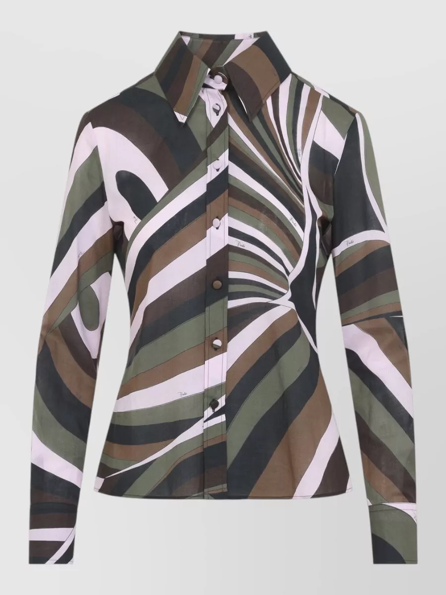 Pucci Printed Long-Sleeve Shirt