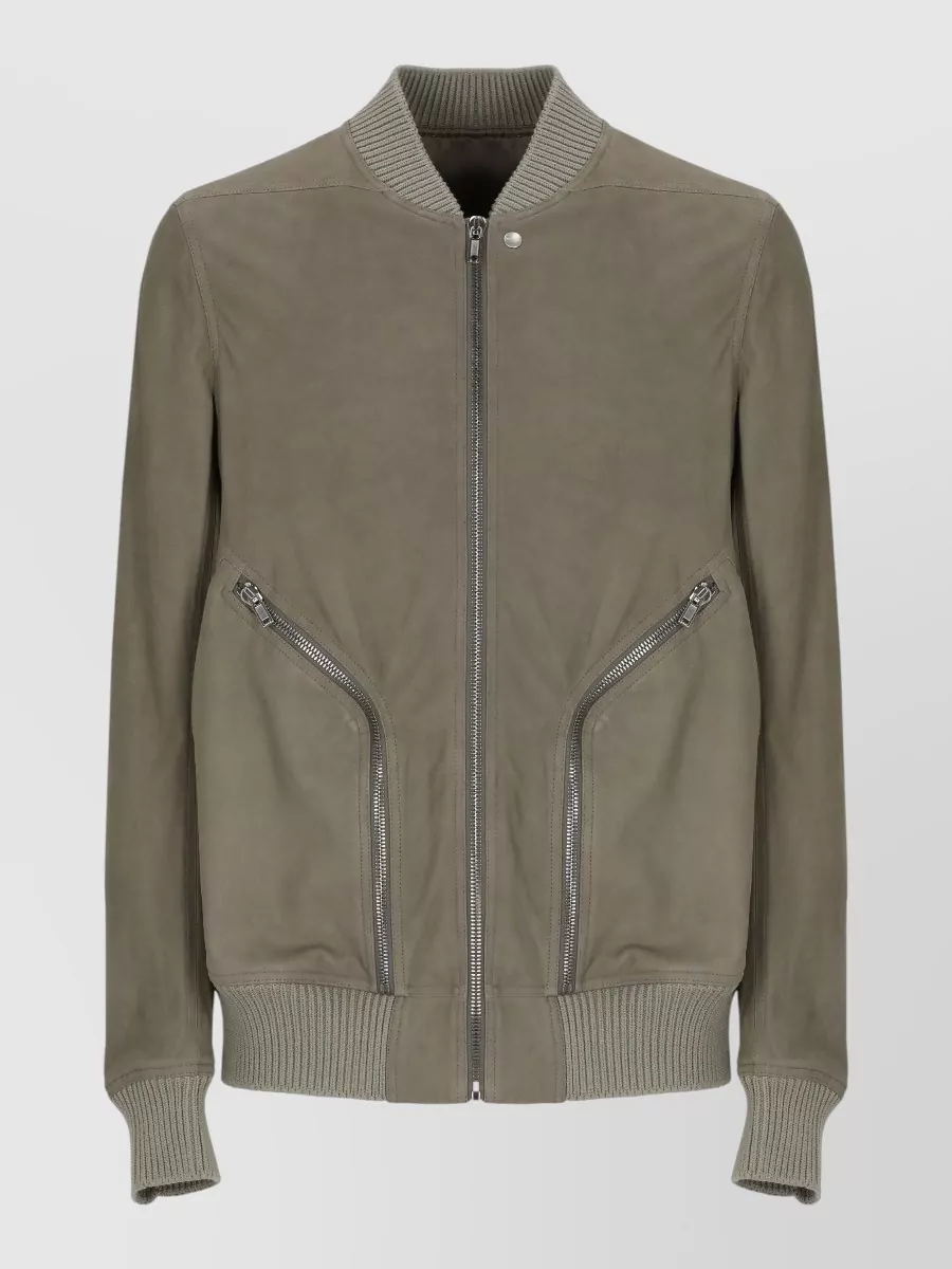 Rick Owens lamb leather bomber jacket