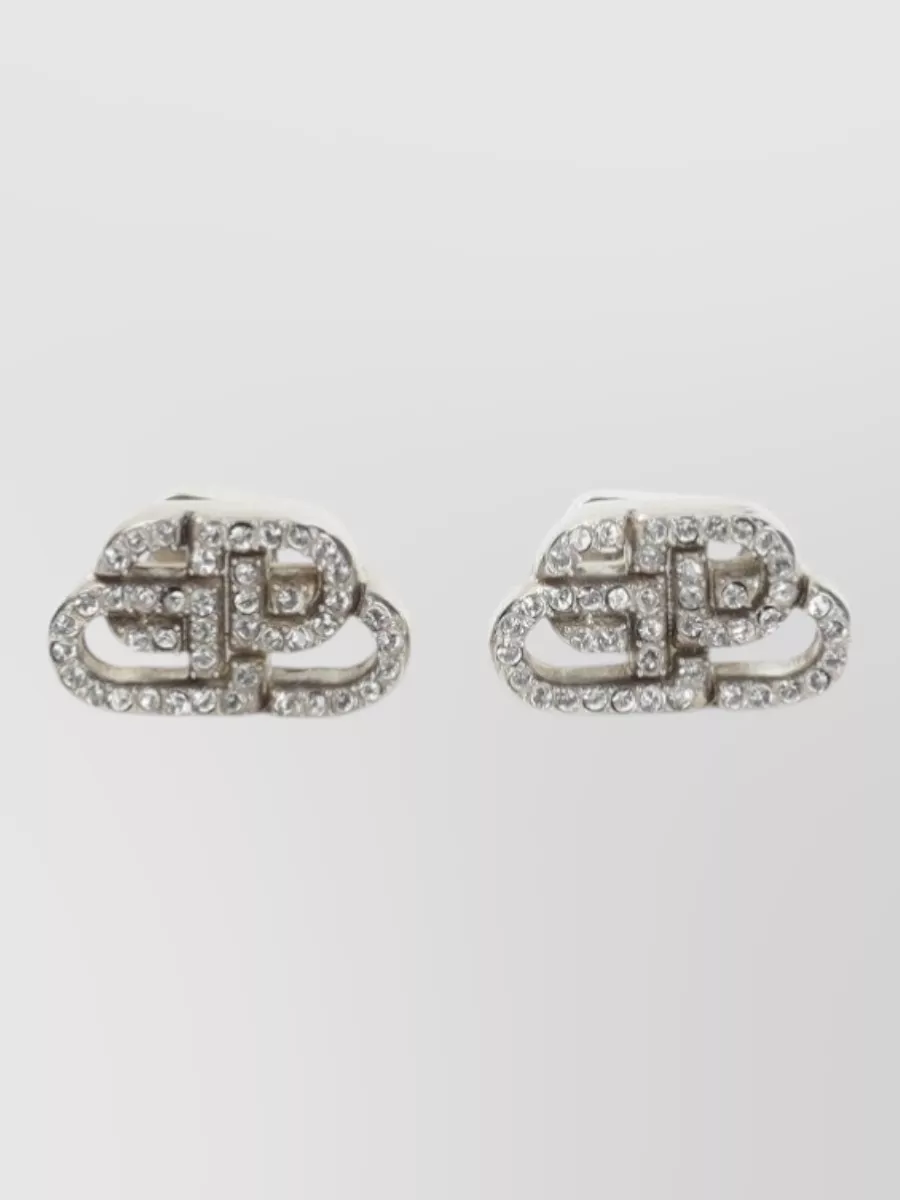 Balenciaga Crystal-Embellished Stud Earrings