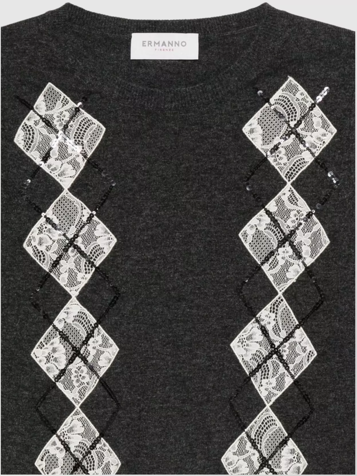 Ermanno Firenze Short Sleeve Crew Neck Knitwear Top