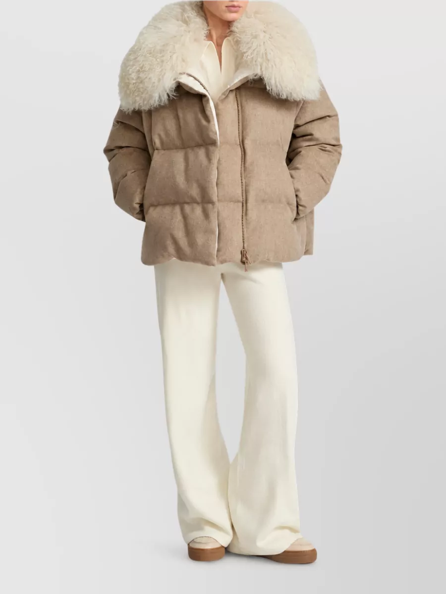 Yves Salomon Cashmere Puffer Jacket