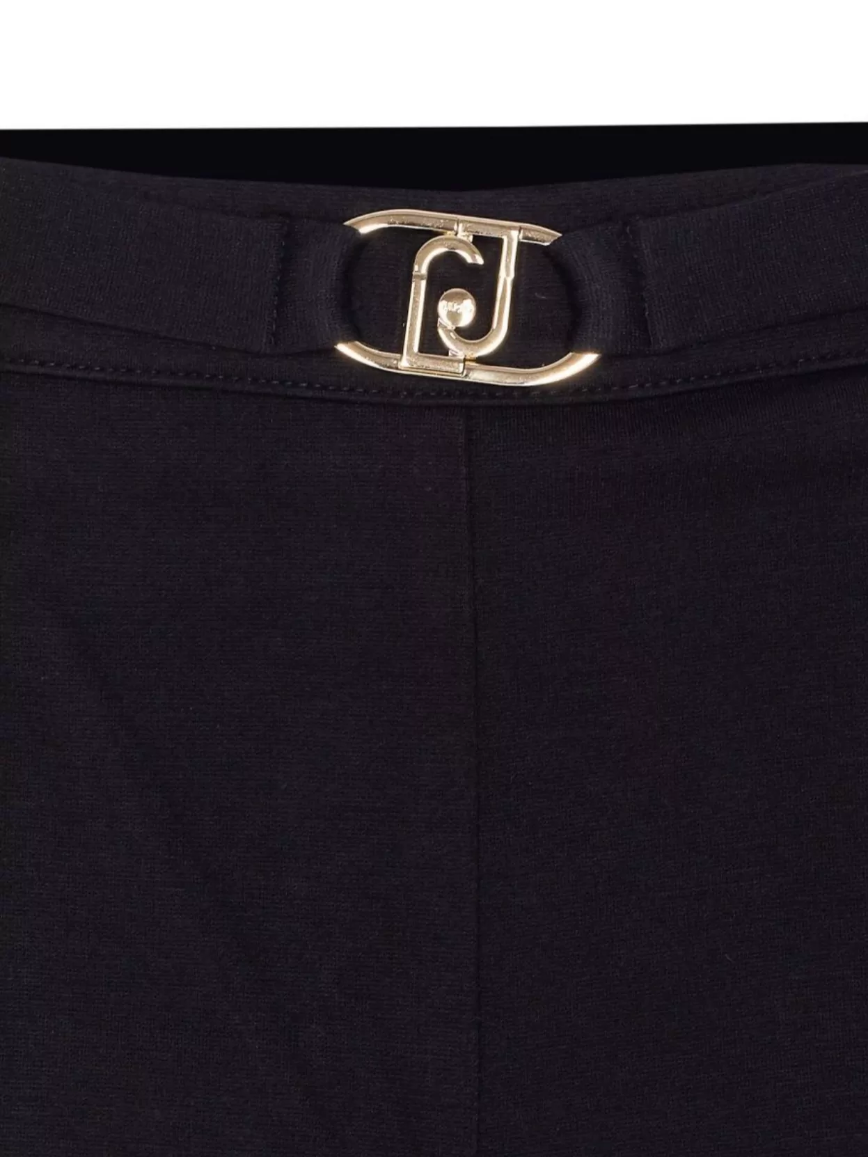 Liu •jo High Waist Flared Casual Pants In Black