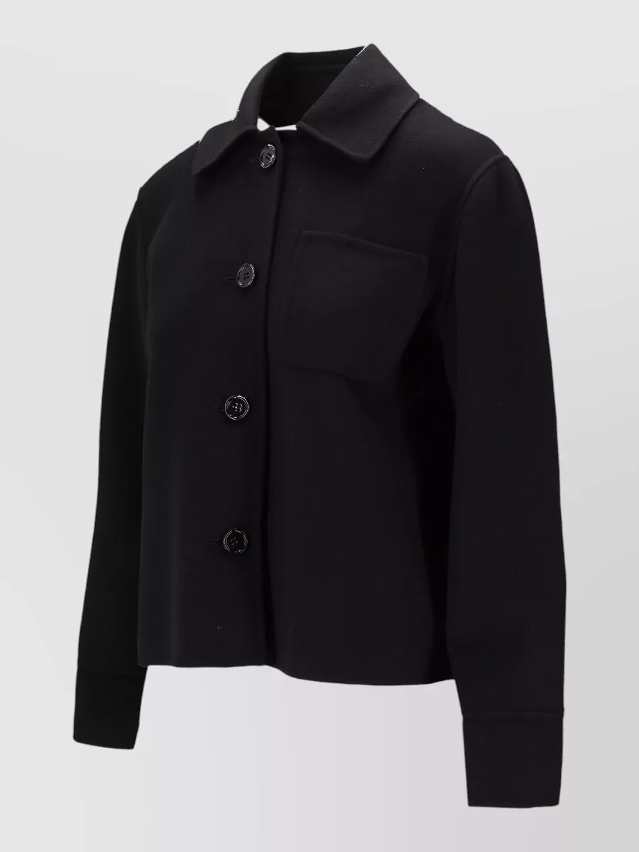 S Max Mara Jacket Long Sleeves Collared Neck Chest Pocket