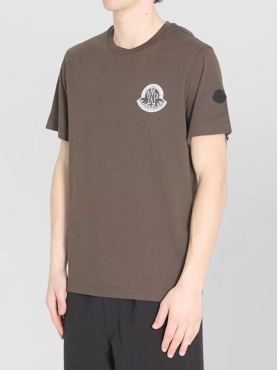 Moncler Regular Fit Short Sleeve Cotton Jersey T-Shirt