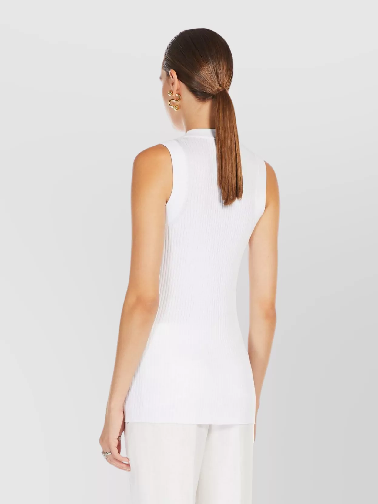 Shop Sportmax Ribbed Tank Top Drop Stitching
