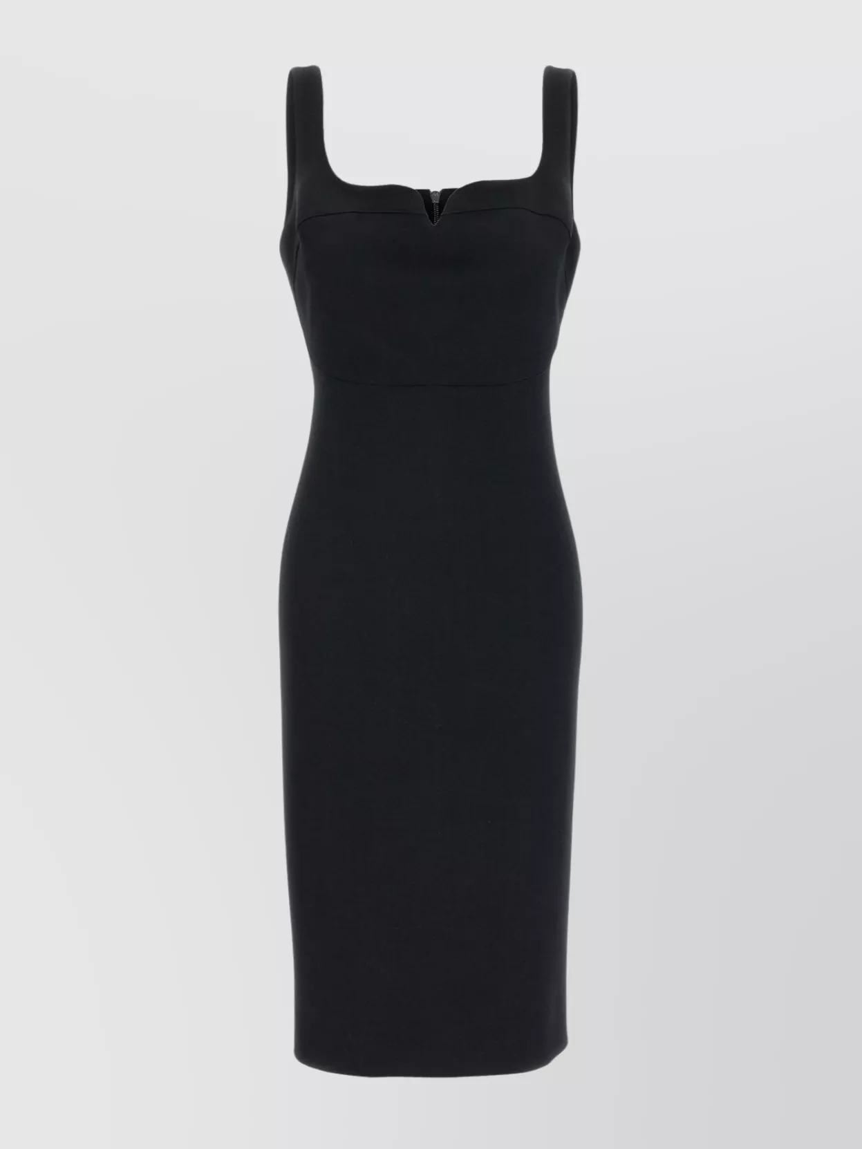 Shop Victoria Beckham Square Neckline Sleeveless Fitted Dress