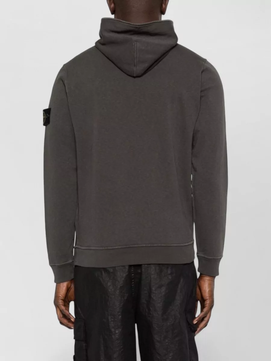 Stone Island Cotton Logo Hooded Jacket