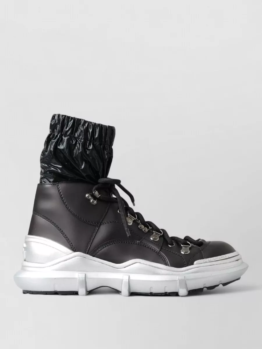 Dolce&Gabbana Leather High-Top Boots