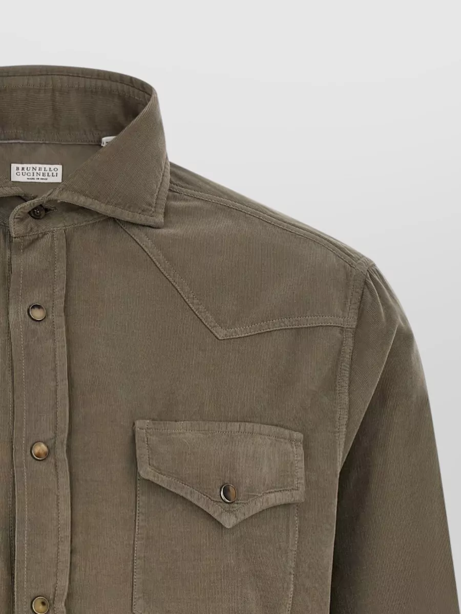 Brunello Cucinelli Corduroy Easy-Fit Shirt