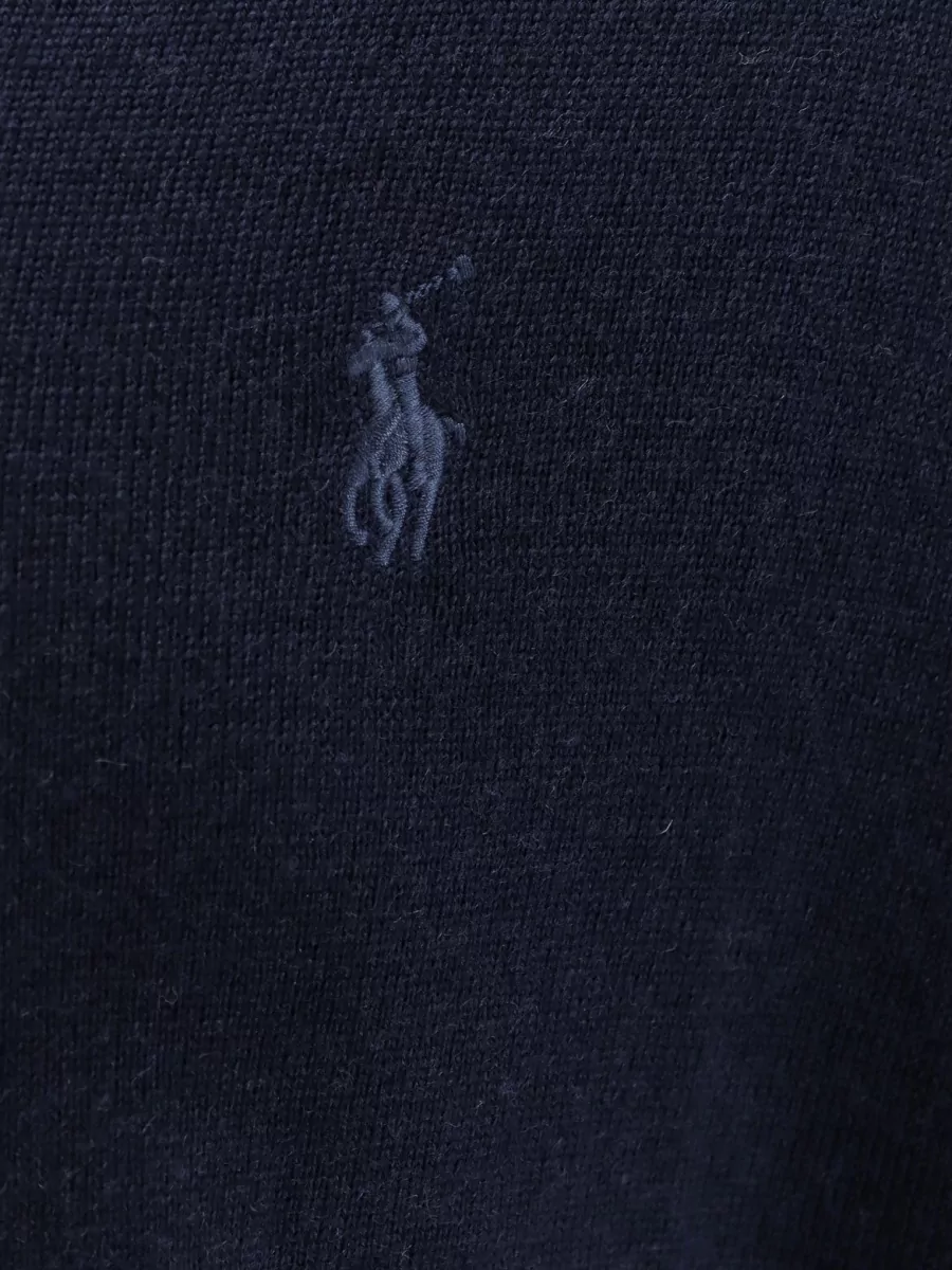 Polo Ralph Lauren Wool Ribbed V-Neck Long-Sleeve Sweater