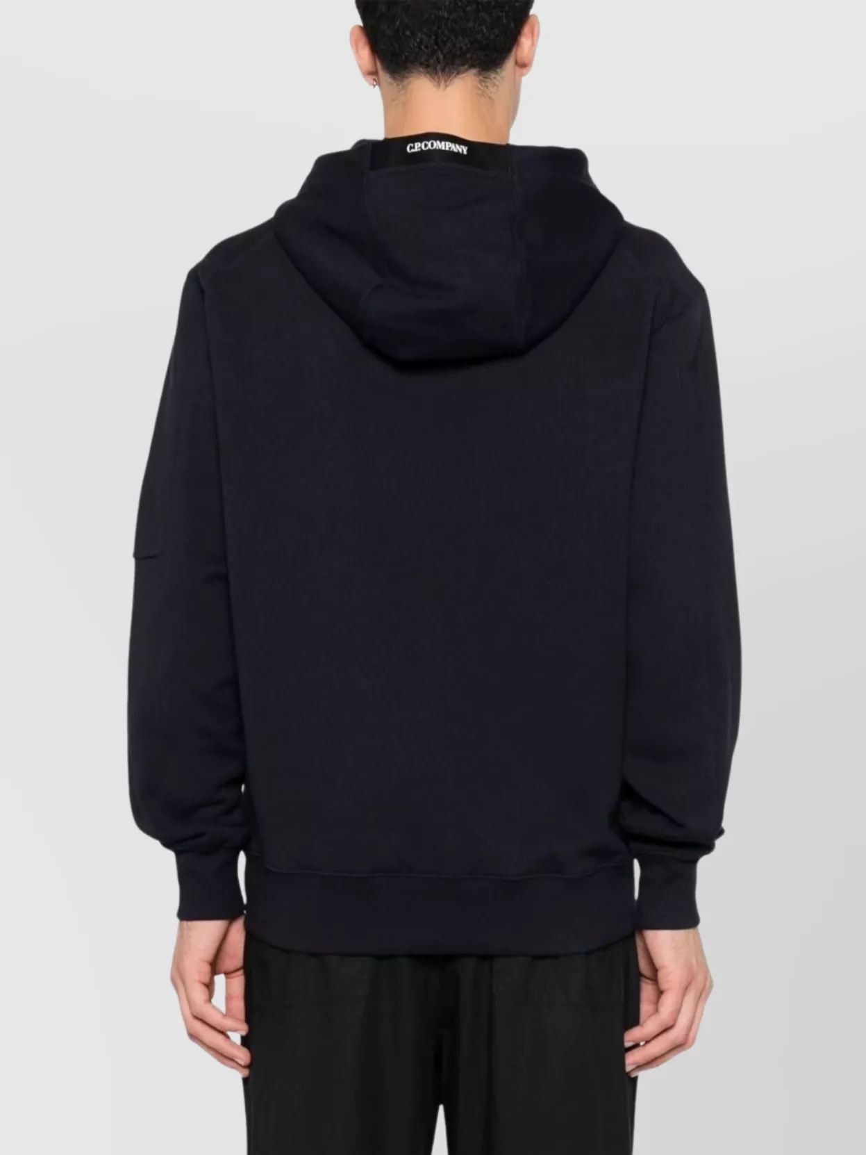 C.p. Company Hooded Sweatshirt With Pouch Pocket In Black