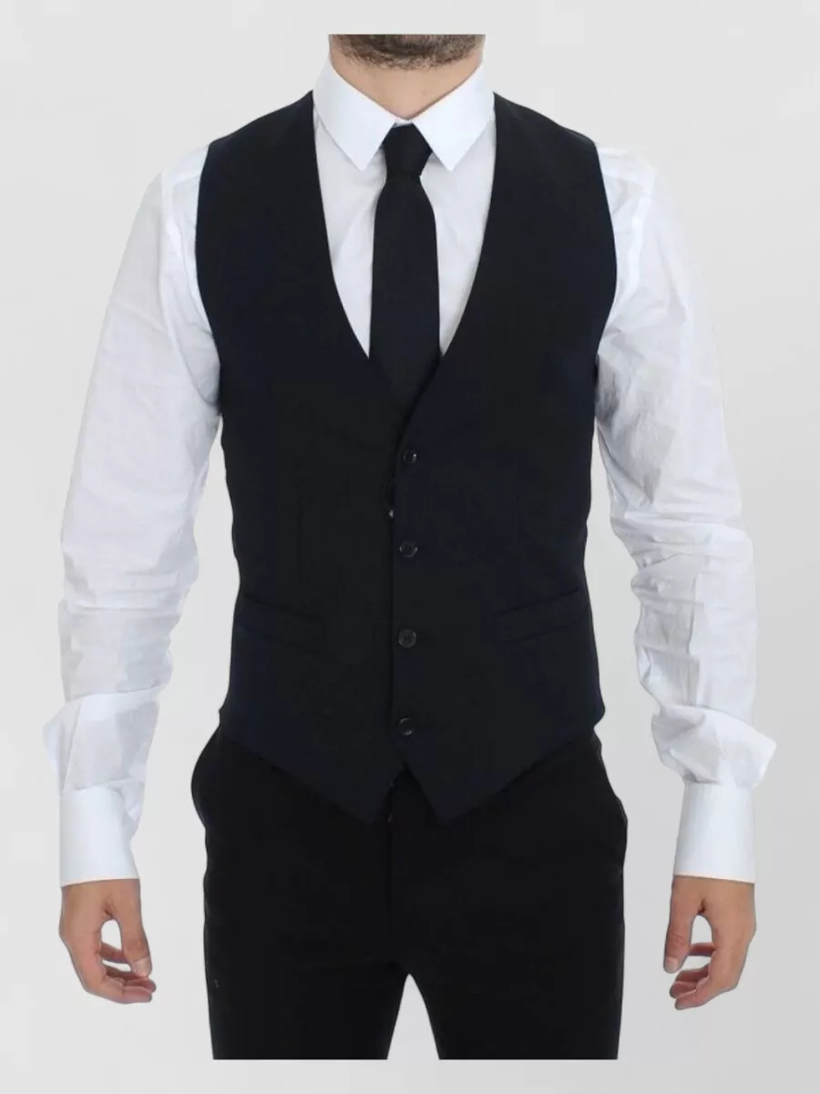 Dolce&Gabbana Wool v-neck tailored waistcoat