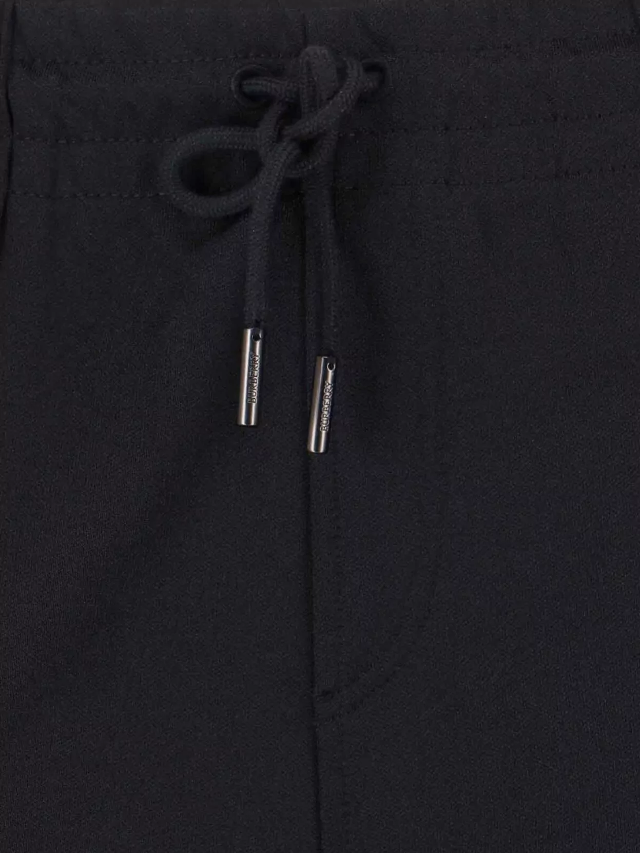 Burberry Flared Trousers With Drawstring And Side Stripe In Black
