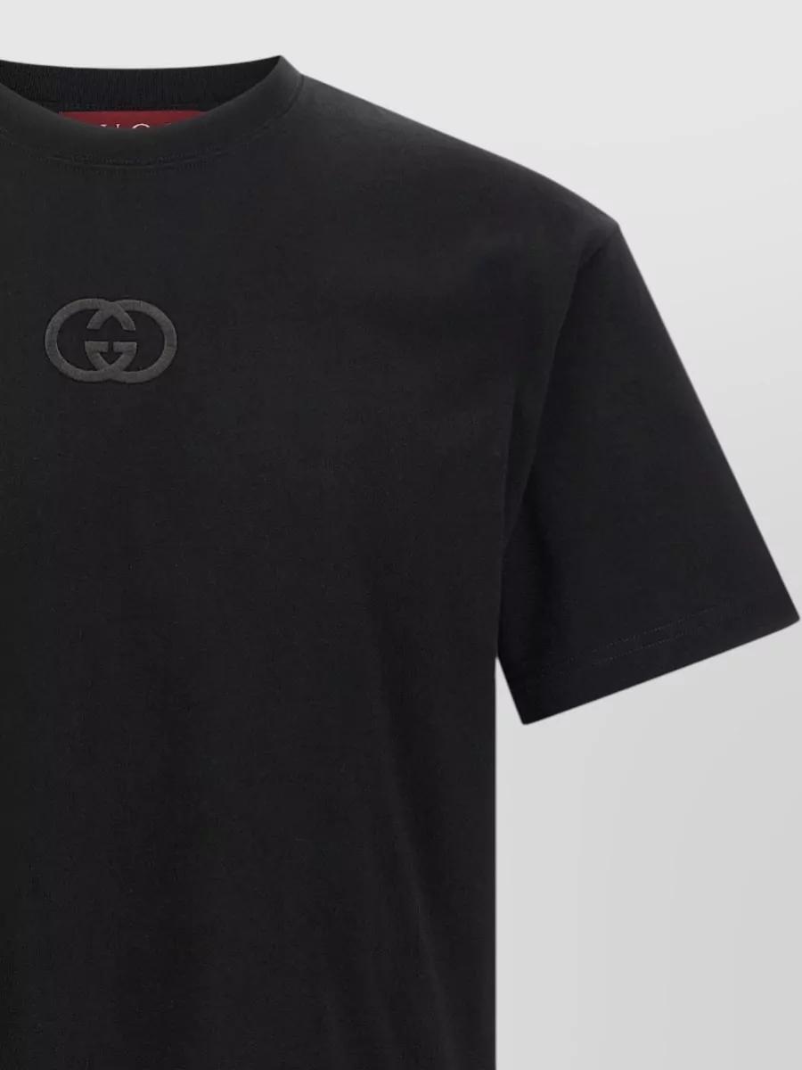 Gucci Incrocio Gg Logo Crew Neck T Shirt
