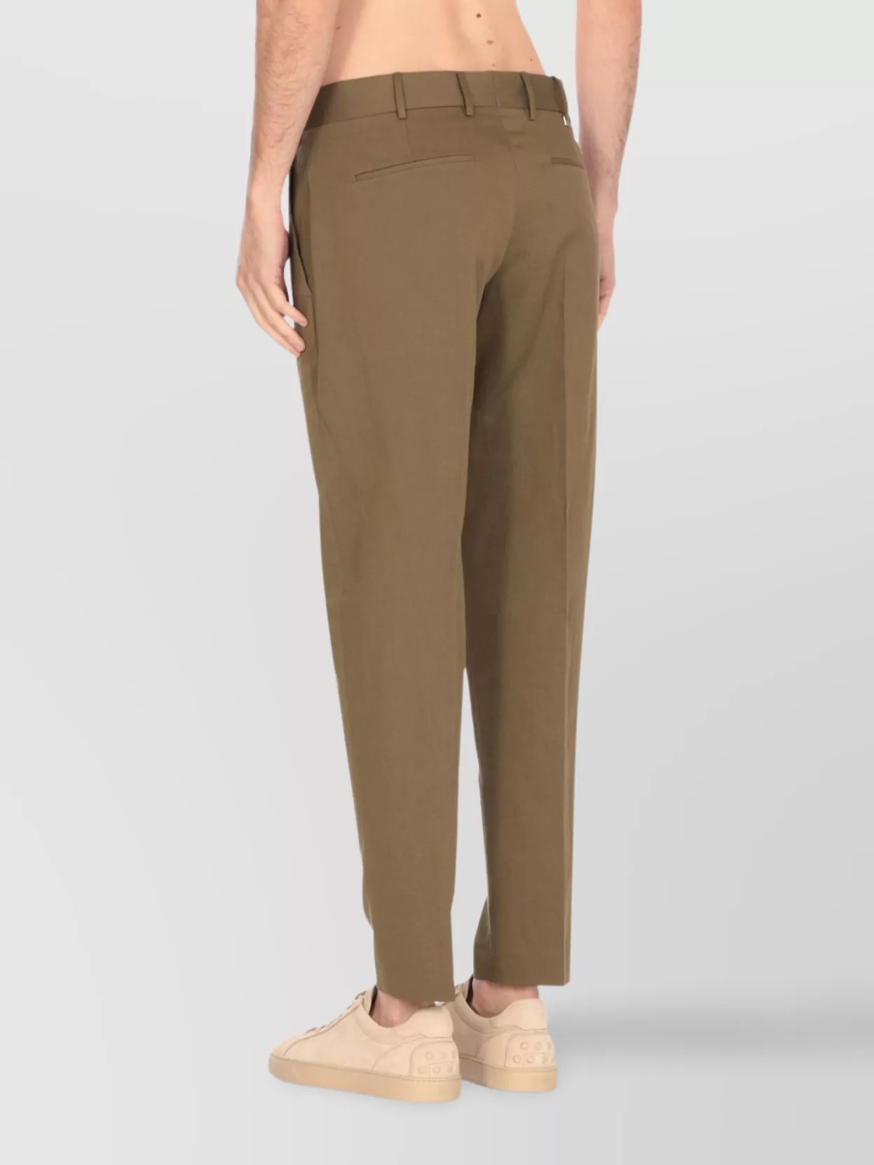 Pt Torino Straight Cut Trousers Pockets In Green