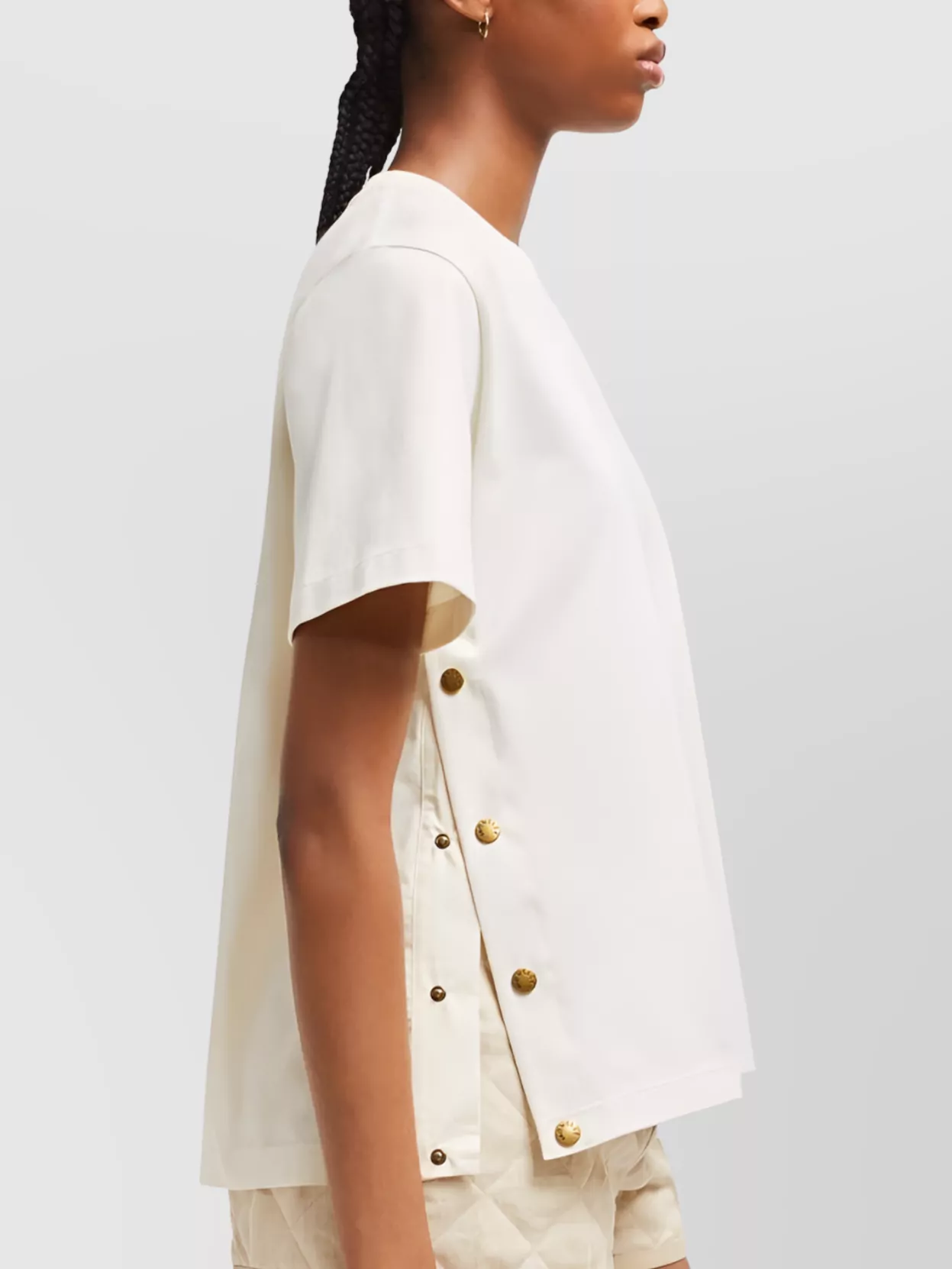 Moncler Buttoned Pocket T-Shirt With Crew Neck