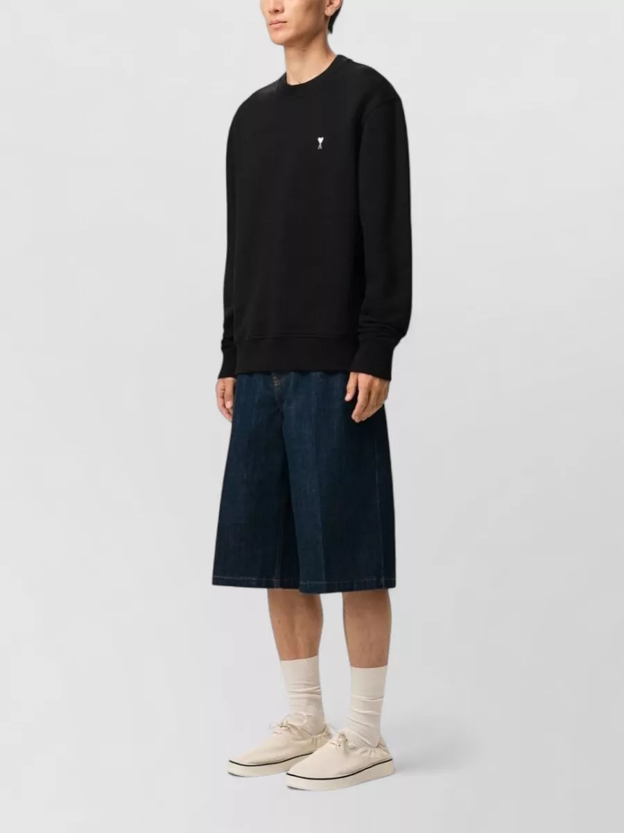 Ami Paris Cotton Crewneck Sweatshirt