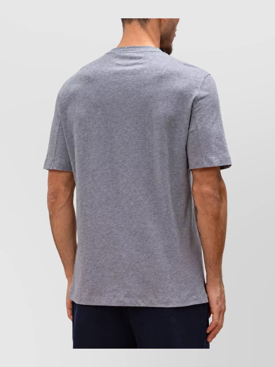 Brunello Cucinelli Logo Print Cotton Crew Neck T-Shirt