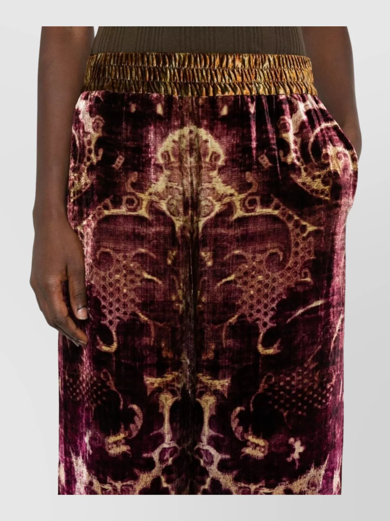 Pierre Louise Mascia Luxe Velvet Wide-Leg Trousers