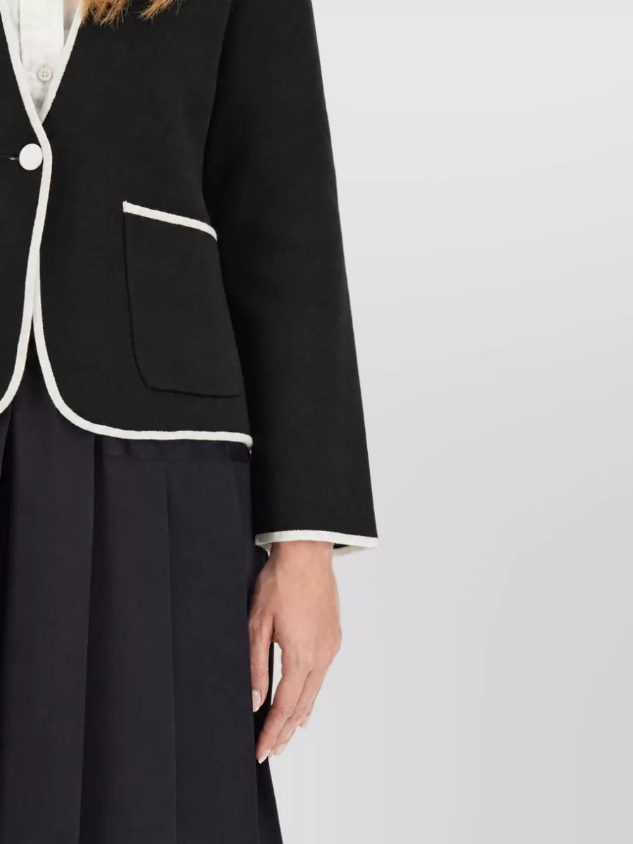 Thom Browne Single-Breasted Collarless Blazer