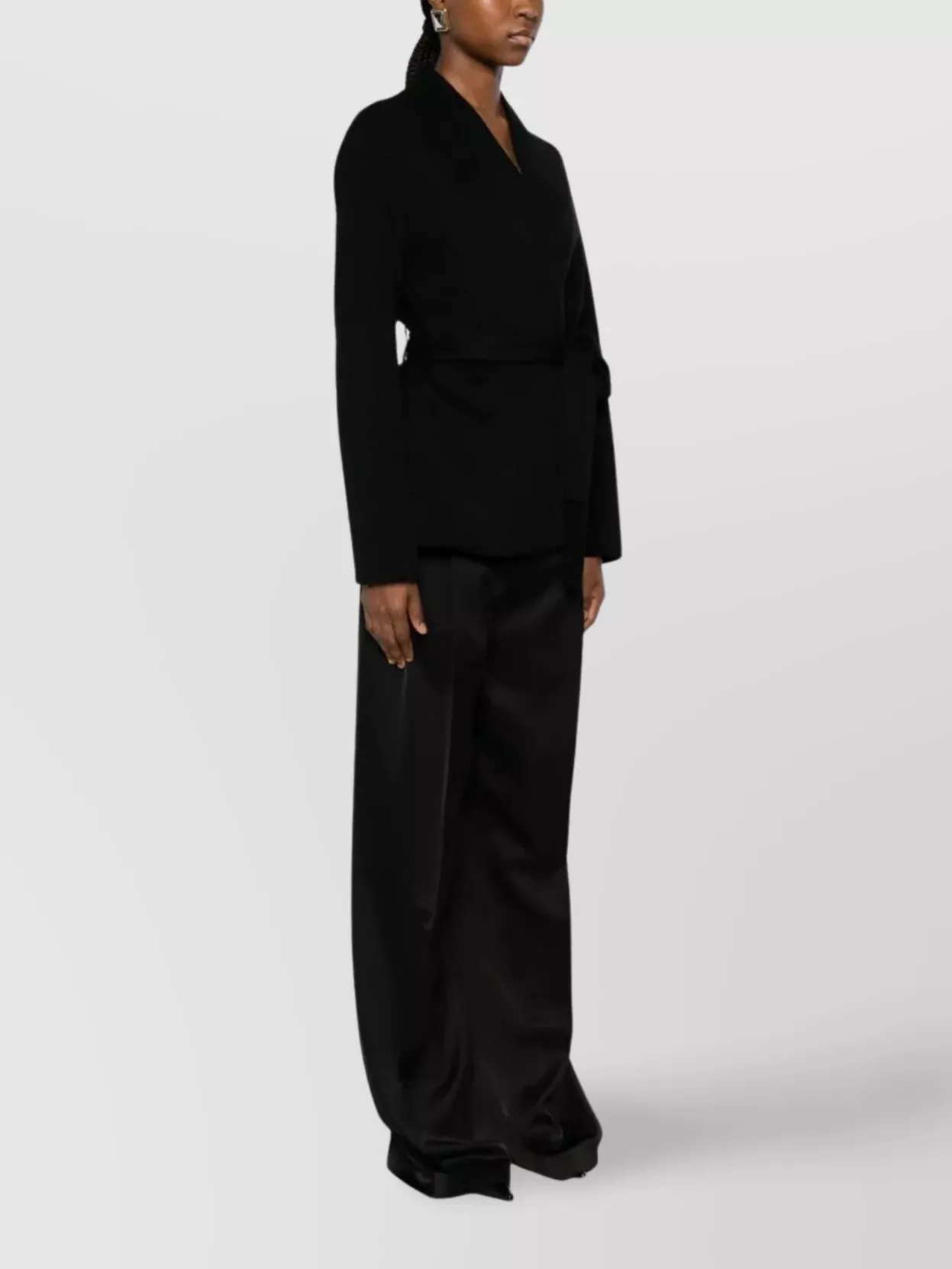 Ermanno Firenze Belted Waist Long Sleeve Coat