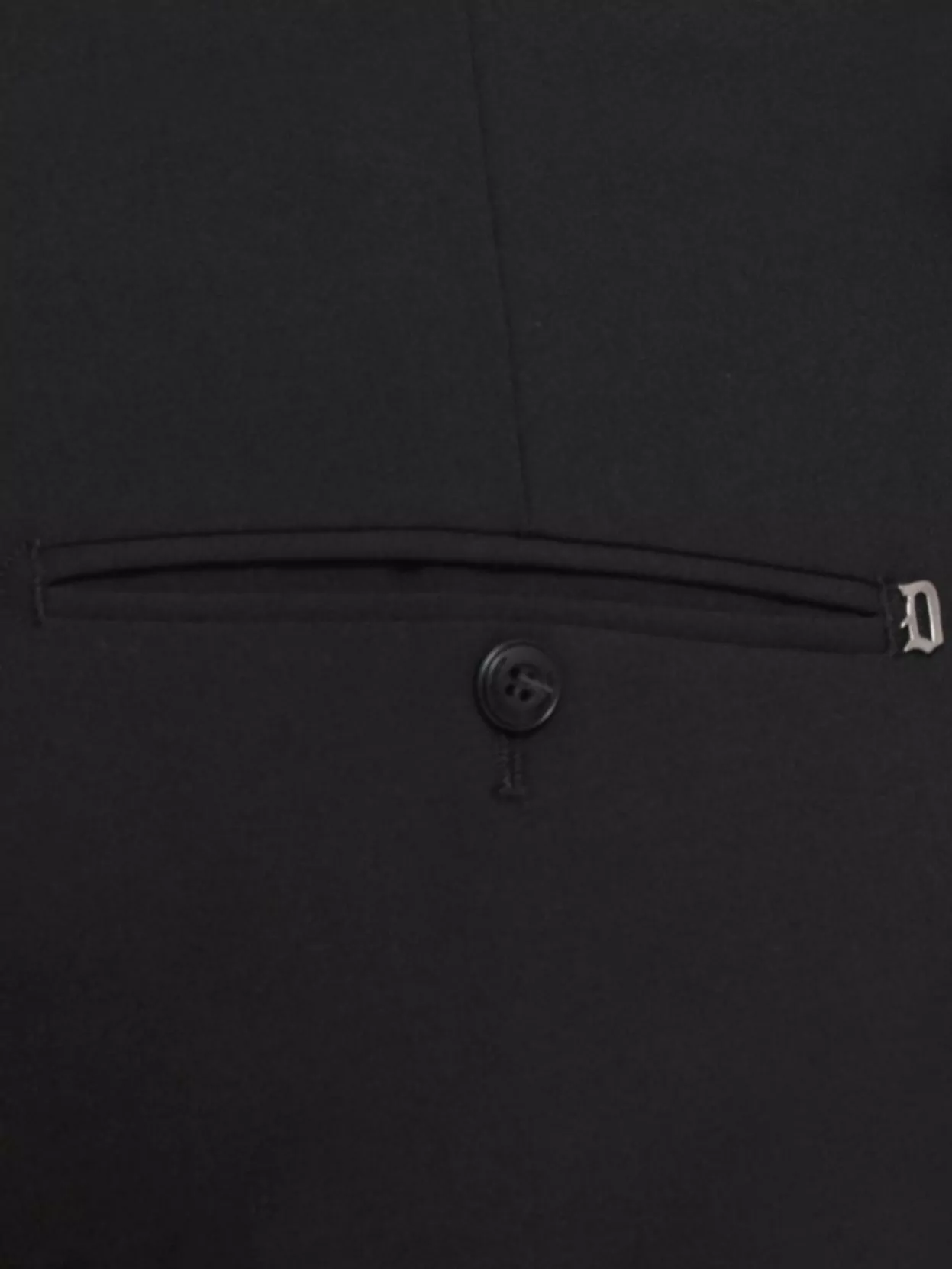 Dondup Straight Cut Trousers Cuffed Hem Detail