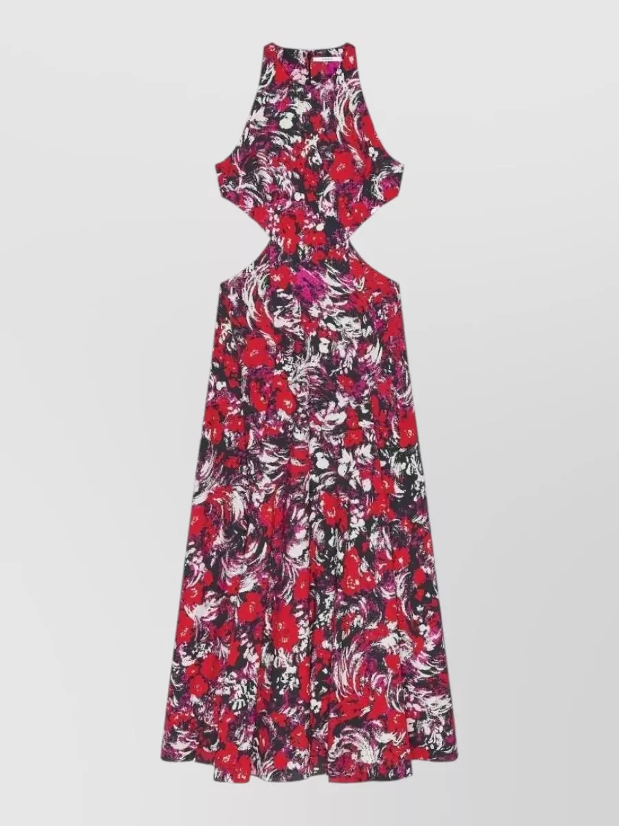 Givenchy floral-print sleeveless cutout maxi dress
