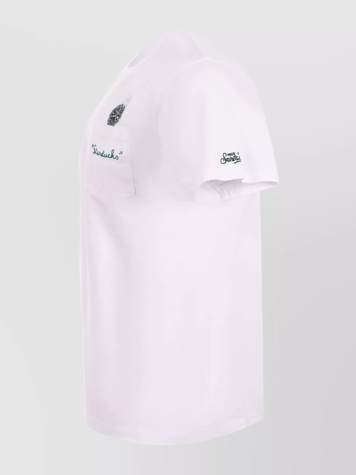 Saint Barth Graphic Print Cotton T-Shirt With Front Pocket