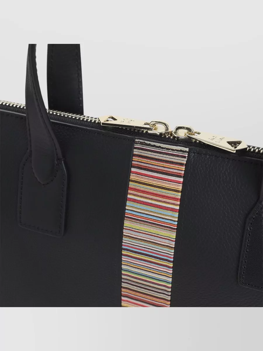 Paul Smith Leather Stripe Briefcase