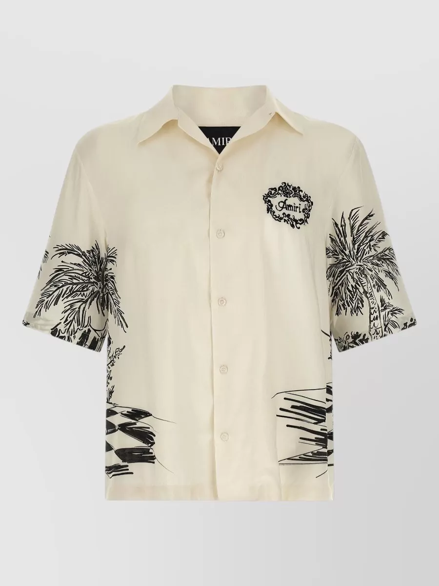 Amiri Silk Printed Short-Sleeve Bowling Shirt