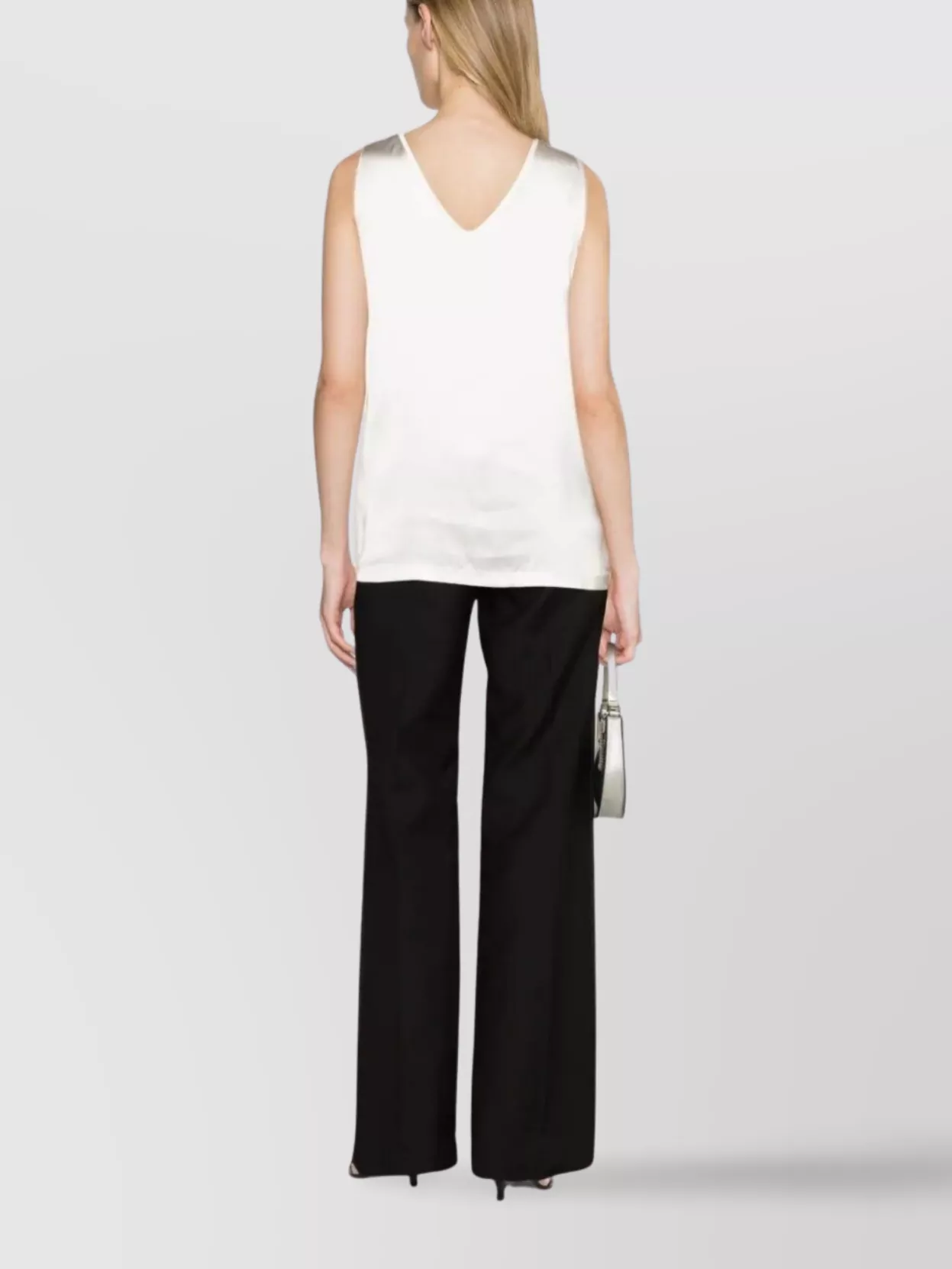Fabiana Filippi Silk Blend Sleeveless V-Back Top
