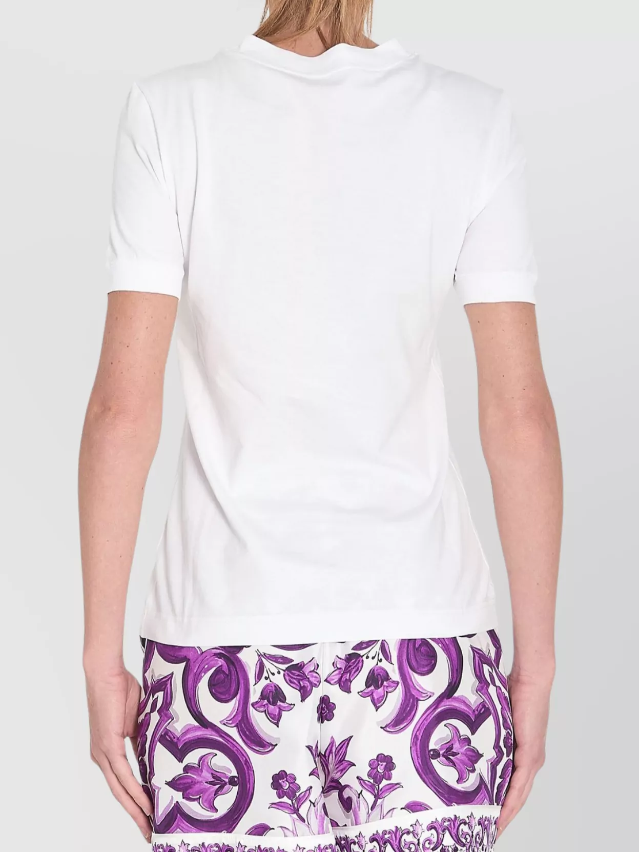 Dolce&Gabbana Cotton Ribbed Crew-Neck Short-Sleeve T-Shirt