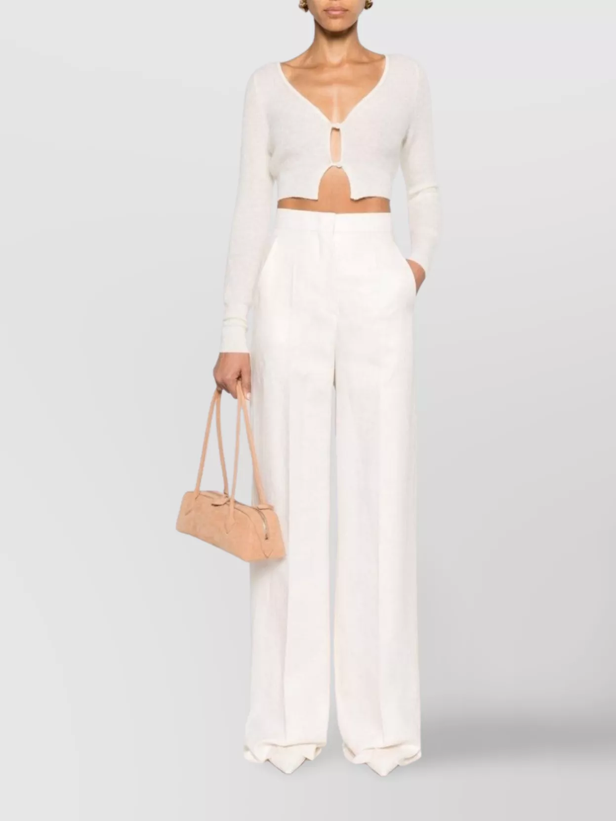 Max Mara Linen High-Waisted Trousers Wide Leg