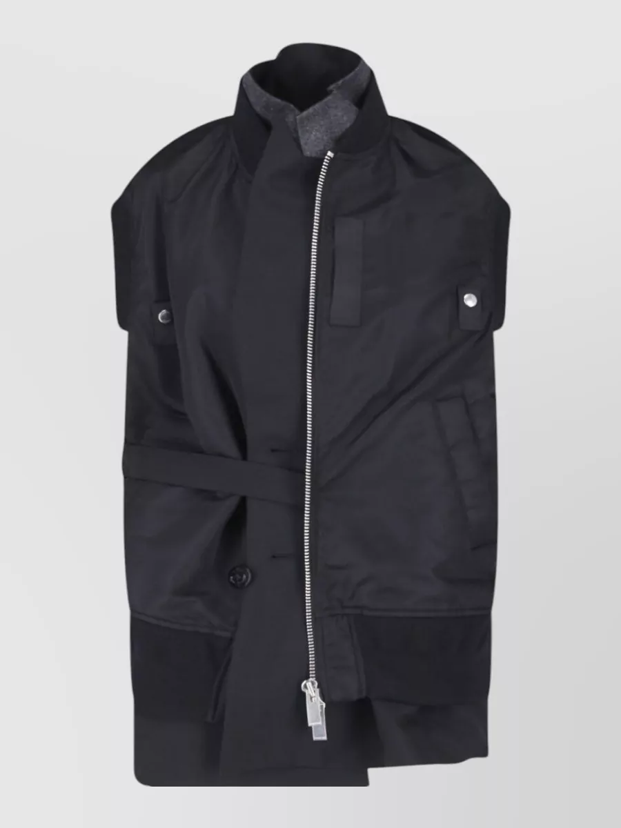 Sacai Nylon Double Breasted Coat
