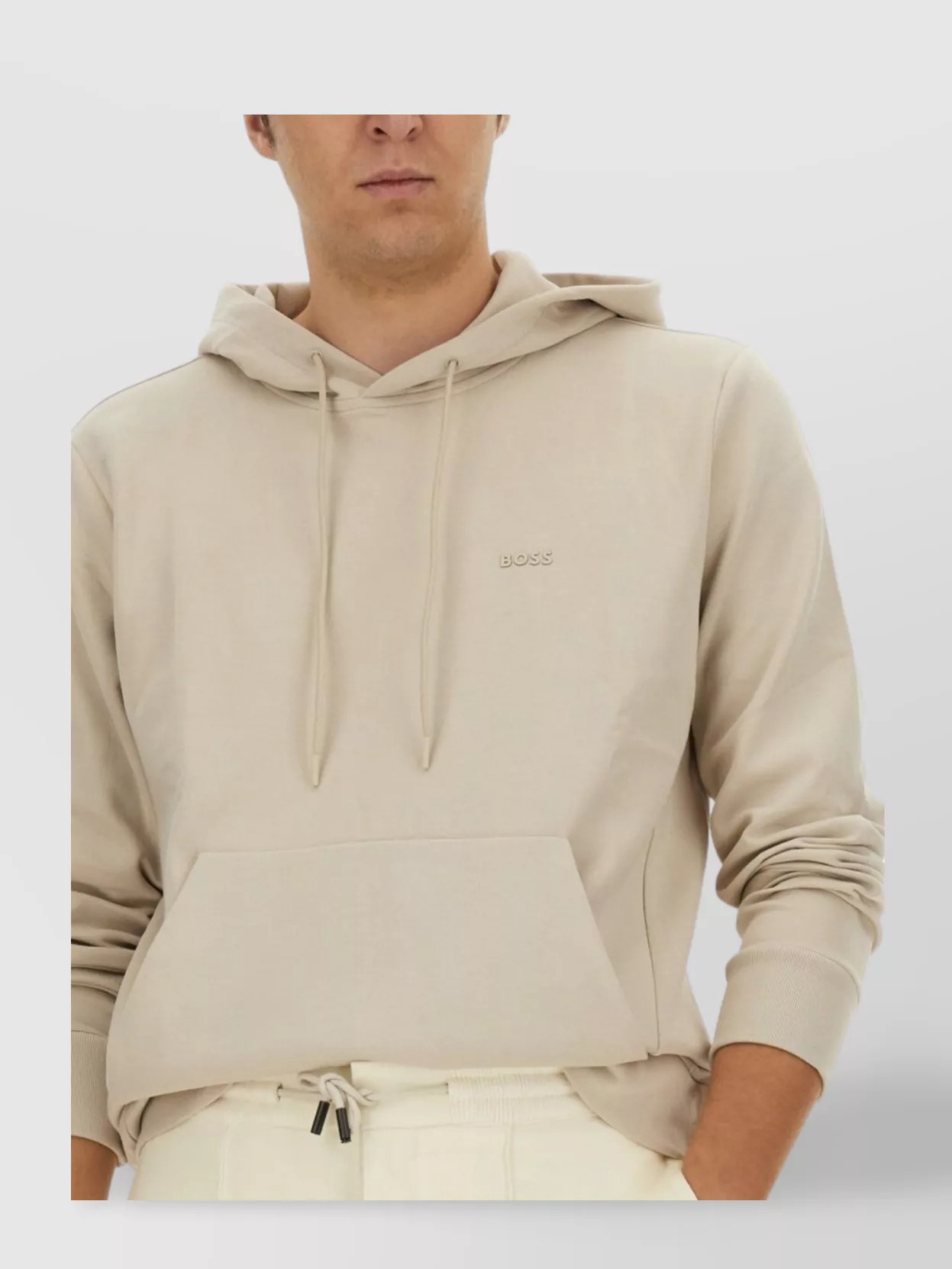 Boss Logo Hooded Sweatshirt Drawstring