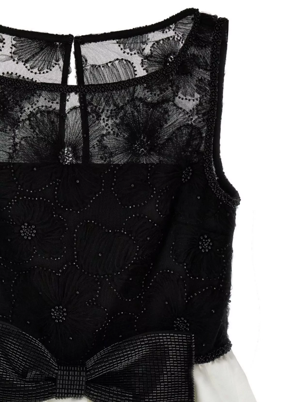 Self-portrait Self Portrait 'black And White Tulle Mini' Dress