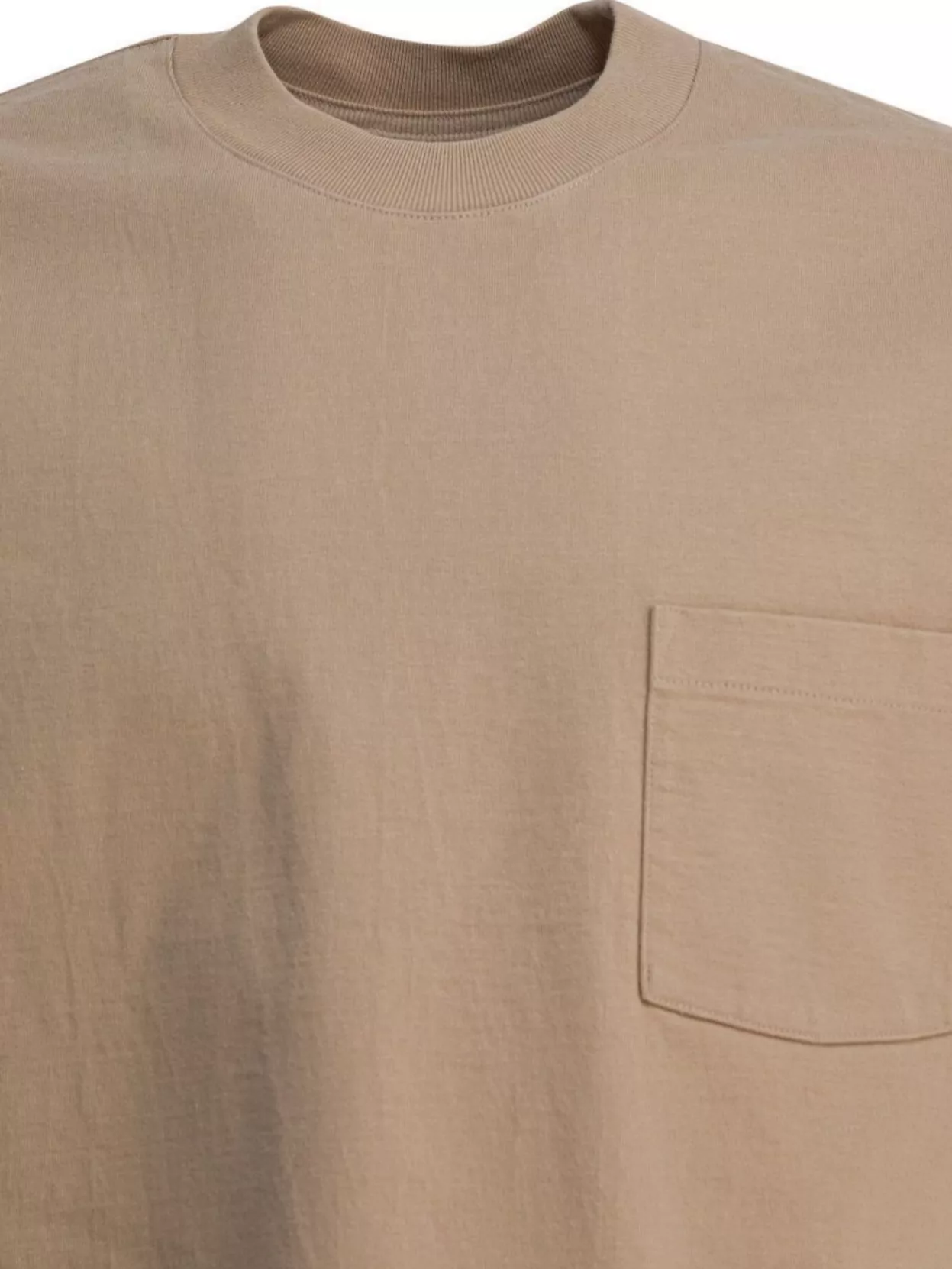 Auralee Crew Neck Cotton T-Shirt With Chest Pocket
