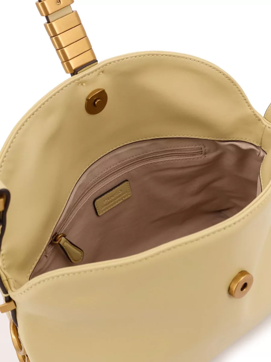 Pinko Shoulder Bag Adjustable Strap Gold Tone Hardware